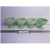 Image 1 : (4) Green Glass Sherbet Dishes