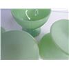 Image 4 : (4) Green Glass Sherbet Dishes