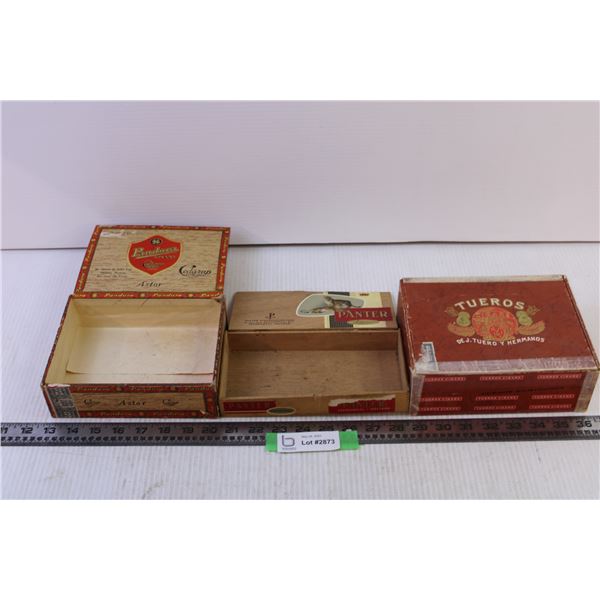 (3) Vintage Cigar Boxes