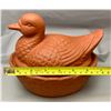 Image 2 : Pottery / Ceramic Duck on Nest with Flat stain exterior and shiny interior (7.5")