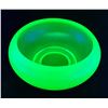 Image 1 : Fenton Ice Green / Uranium Stretch Glass Large Cupped 8" Bowl! Rare size! Circa 1920's