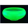 Image 3 : Fenton Ice Green / Uranium Stretch Glass Large Cupped 8" Bowl! Rare size! Circa 1920's