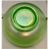 Image 8 : Fenton Ice Green / Uranium Stretch Glass Large Cupped 8" Bowl! Rare size! Circa 1920's