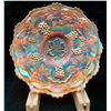 Image 1 : Fenton Dark Marigold Carnival Glass "Vintage Grape" Small Dessert Plate. Circa 1907