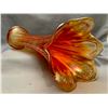 Image 5 : Fenton Marigold Carnival Glass "Plume Panels" Flared Vase. Circa 1907