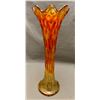 Image 1 : Fenton Marigold Carnival Glass "Rustic Hobnail" Pulled top Vase. Circa 1907