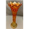 Image 2 : Fenton Marigold Carnival Glass "Rustic Hobnail" Pulled top Vase. Circa 1907