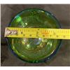 Image 5 : Indiana Glass Lime Green Carnival Glass "Harvest Grape" 1970's Stemmed Sugar Bowl