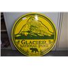 Image 1 : *Glacier National Park Fantasy Porcelain Sign (Double Sided 30")