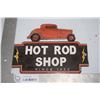 Image 1 : Porcelain Steel Fantasy Sign-- Hot Rod Shop