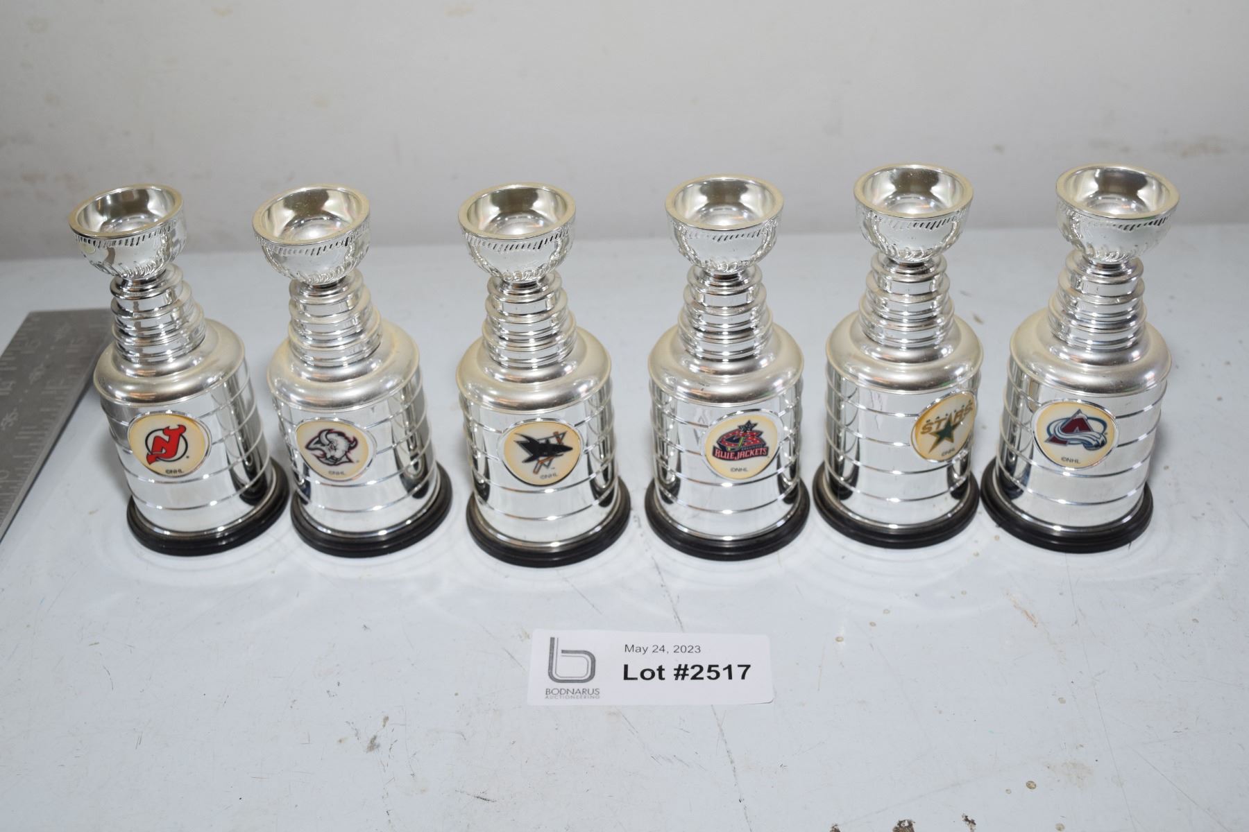 (6) Collectible NHL Mini Stanley Cups Bodnarus Auctioneering