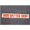 Image 1 : Antique "Red's Barber Shop" Wooden Sign (3'x5")