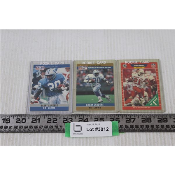 (3) 1980's Barry Sanders (Rookies)