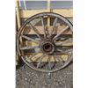 Image 4 : (2) Vintage Wooden Spoke Wheels 46 Inches in Diameter