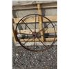 Image 2 : (2) Vintage Steel Wheels 27 Inches in Diameter