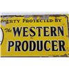 Image 2 : The Western Producer Metal Sign 14 x 6 3/4
