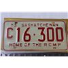 Image 2 : Saskatchewan Red Lettering License Plate