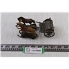 Image 1 : Vintage WWII Toy Horses Carriage