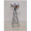 Image 1 : Vintage Galvanized Steel Miniature Farm Windmill 17"