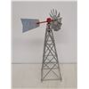 Image 2 : Vintage Galvanized Steel Miniature Farm Windmill 17"