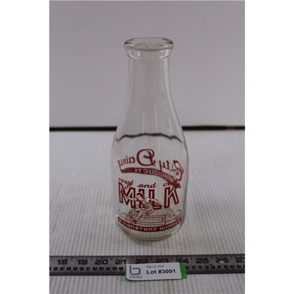 Prince Albert Glass Milk Bottle