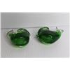 Image 3 : Green Glass Art Squirrels