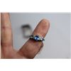Image 5 : Pear Shaped Glass Blue Topaz Ring - (size 7 - 14k Gold Plated