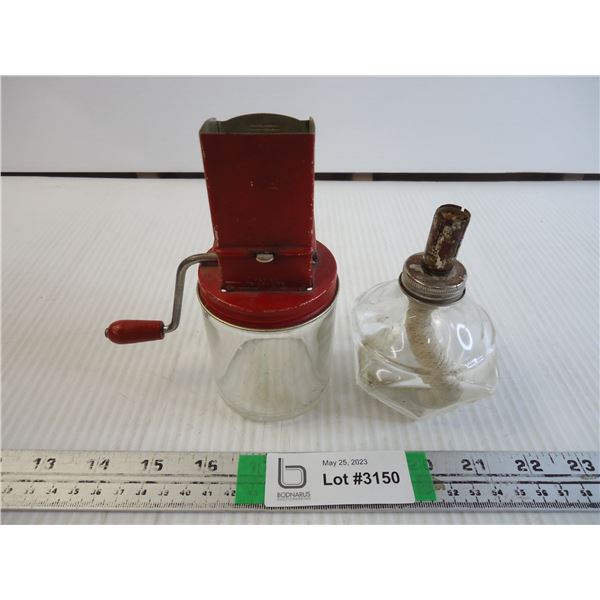 Vintage Bunsen Burner and Nutmeg Grinder