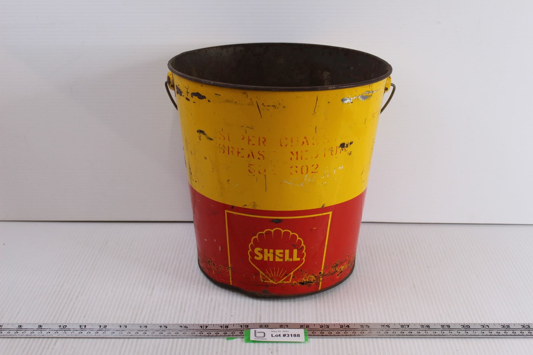 Shell Iron Bucket *Vintage Shell Bucket (Some Holes) - Bodnarus Auctioneering