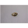 Image 2 : ^ Blue and White Sapphire Gold Plated .925 Silver Ring (Size 7.25 w/ Certificate of Appraisal- Retai
