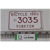 Image 1 : 1980 Yorkton Bicycle Licence Plate