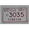 Image 3 : 1980 Yorkton Bicycle Licence Plate