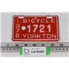 Image 1 : 1976 Yorkton Bicycle Licence Plate