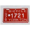 Image 3 : 1976 Yorkton Bicycle Licence Plate