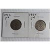 Image 5 : 1932 + 1934 Canadian 5 Cent Coins