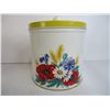 Image 3 : (3) Vintage Metal Canisters Poppies and Wheat Design