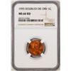 Image 1 : 1995 Doubled Die Obverse Lincoln Memorial Cent Coin NGC MS66RD