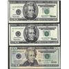 Image 1 : Lot of (3) $20 Federal Reserve Notes