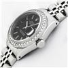 Image 4 : Rolex Ladies Stainless Steel Black Index Diamond Datejust Wristwatch