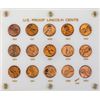 Image 1 : Set of 1950-1964 Proof Lincoln Wheat Cent Coins in Capital Plastic Holder