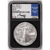 Image 1 : 2021 Type 2 $1 American Silver Eagle Coin NGC MS70 FDOI Edmund Moy Signature