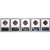 Image 2 : Lot of (5) 2008-D $1 James Monroe Presidential Dollar Coins NGC Brilliant Uncirculated