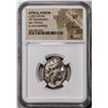 Image 1 : c.393-294 BC Attica Athens AR Tetradrachm Athena Owl Ancient Coin NGC VF