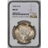 Image 1 : 1922-D $1 Peace Silver Dollar Coin NGC MS63