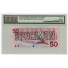 Image 2 : Bank of Canada, 1988, $50, "Printers Essay" DuraNote Polymer Paper Banknote.