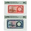 Image 1 : Gambia Currency Board, ND (1965-70), Pair of Issued Banknotes