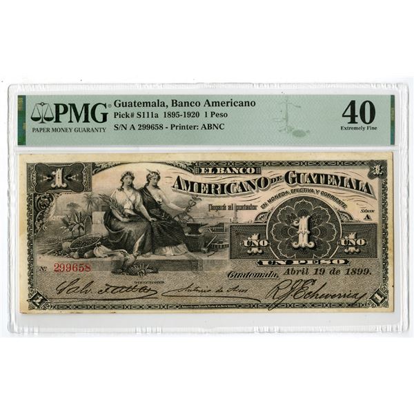 Banco Americano, 1899 Issue Banknote.