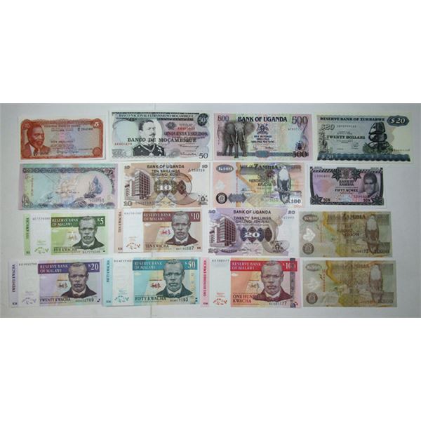 African Assortment of Issued Banknotes, 1970-2007