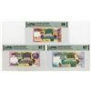 Image 1 : Central Bank of Seychelles, ND (1989), Trio of Issued Banknotes