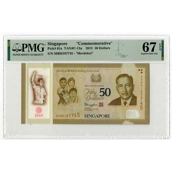 Monetary Authority of Singapore, 2015, Issued Commemorative Note